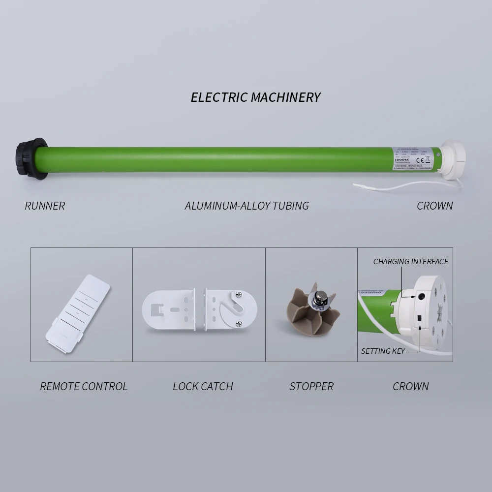 25mm 35mm Tubular Powered Rechargeable Battery Motor Kit Wireless Battery Motor for Roller Shades