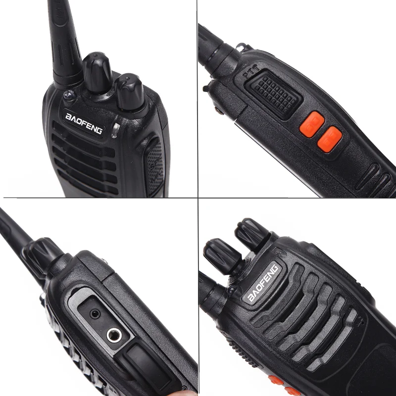 1or 2 PCS Bao feng BF-888S Walkie Talkie 5W Two-way radio Portable Radio UHF 400-470MHz 16CH Comunicador Transmitter Transceiver