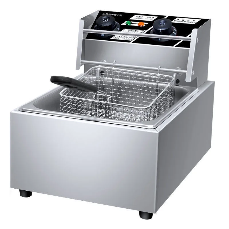 High Quality Single Cylinder Commercial Fryer Deep Fryer Machine for Chicken Cutlet and French Fries Wholesale