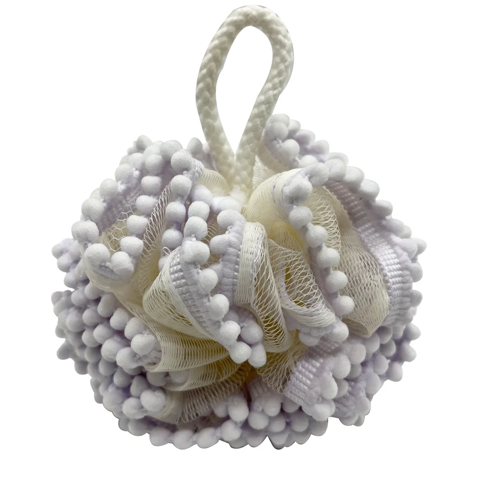 50g Luma Super Soft Exfoliate Back Body Bath Shower Sponge Scrubber With Beans