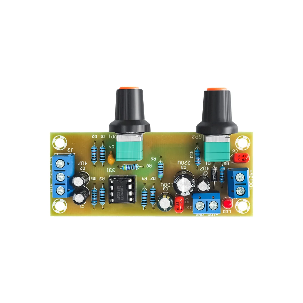 DC 10-24V Subwoofer Amplifier Preamp Board Subwoofer 22Hz-300Hz Frequency Filter Plate for Diy Kit
