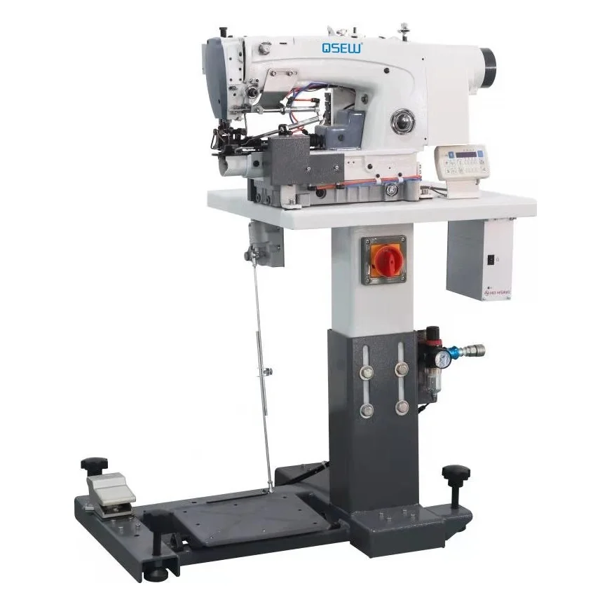 QS-63900 High speed Automatic Computer lockstitch jean bottom hemming industrial sewing machine jeans making machine
