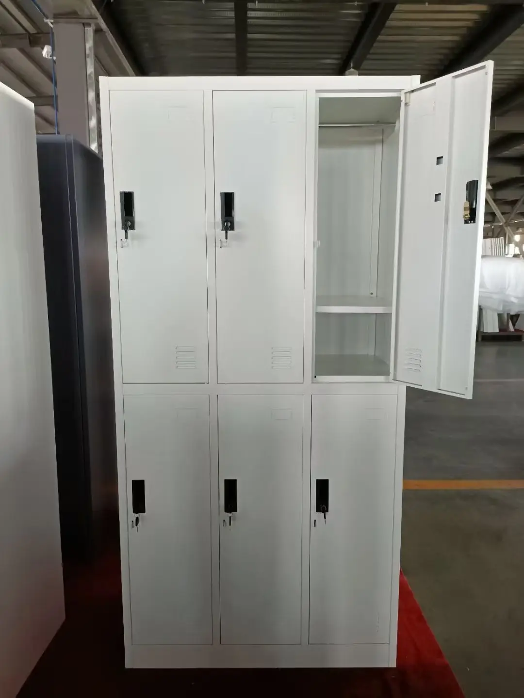 manufacturer wholesale price steel locker cabinet metal school storage 6 9 12 15 18 door gym locker white industrial lockers