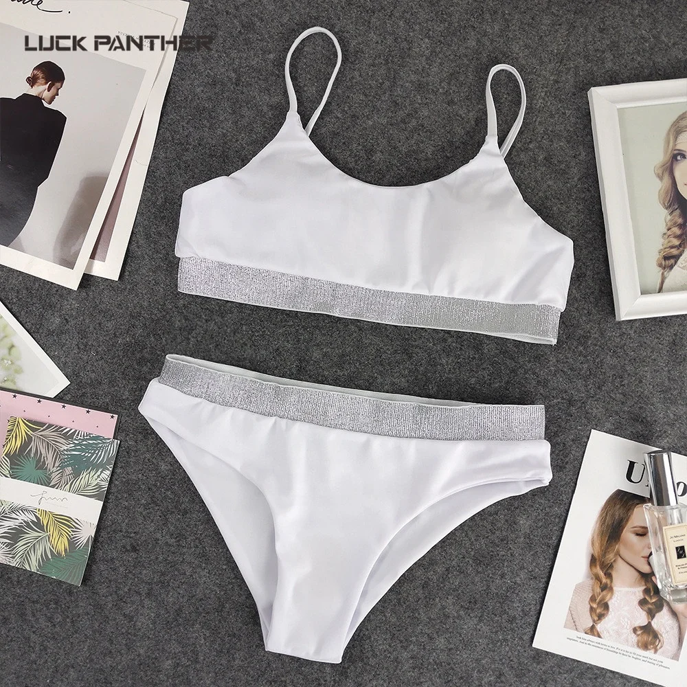 Ready To Ship Wholesale Hot Sexy Fitness Swim Suit Womens Solid Bikinis & Beachwear Two Pieces Swimming Set