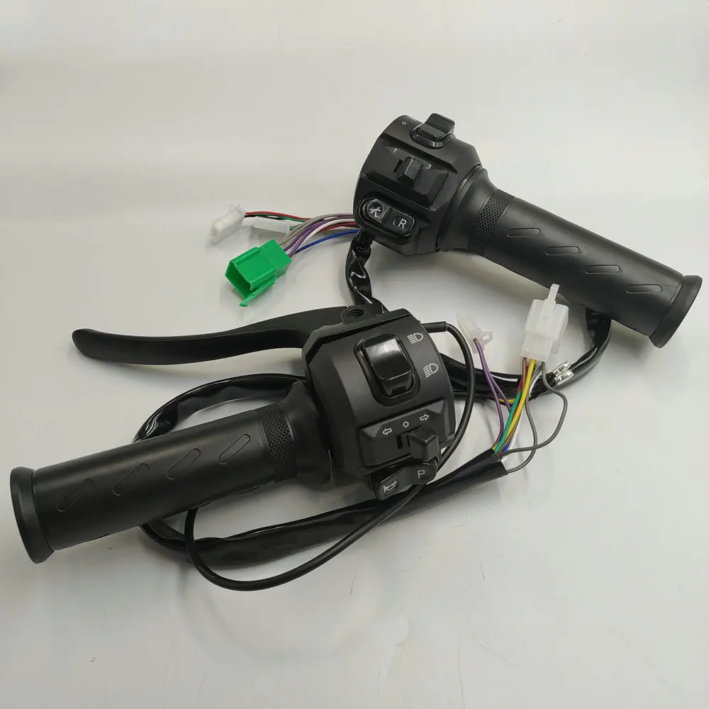 Electric Bicycle THROTTLE+Combination Switch light+turning+horn+reverse+3 gears BUTTON Assembly TRICYCLE scooter CONVERSION PART