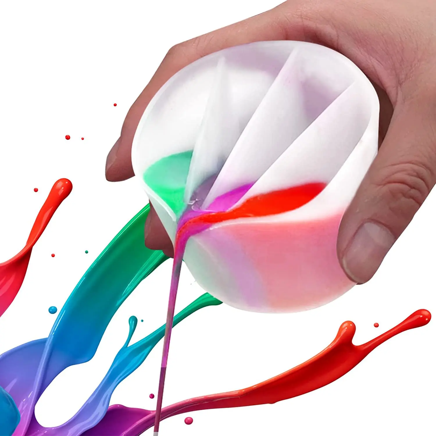 Clear Silicone Epoxy Resin Mixing Cups Distribution Measuring Cup DIY Epoxy Resin Tools for Jewelry Making Hobby Craft