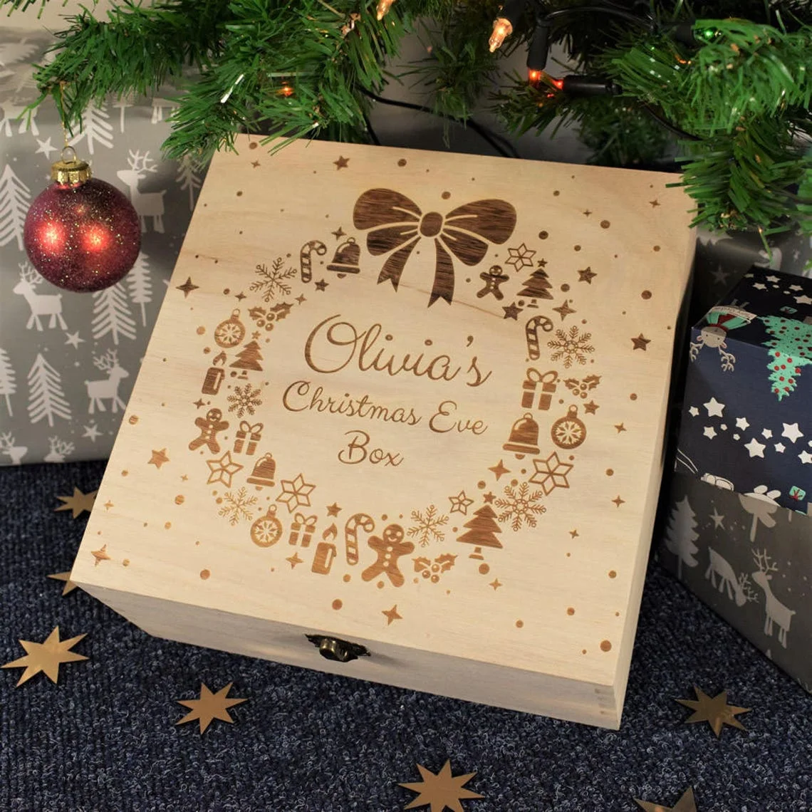 Fadeli Luxury Custom Carving Wooden Box Wholesale Personalized  Wooden Christmas Gift Box