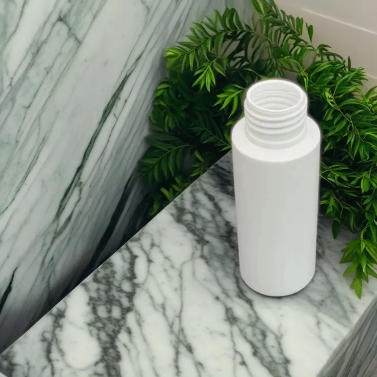 60ml Empty PE Shamppoo Bottle White Lotion Plastic Bottle For Skincare Plastic Bottle With Pump or Cap