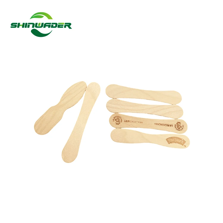 Chinese domestic wholesale wooden  character disposable eco friendly safety custom ice cream sticks