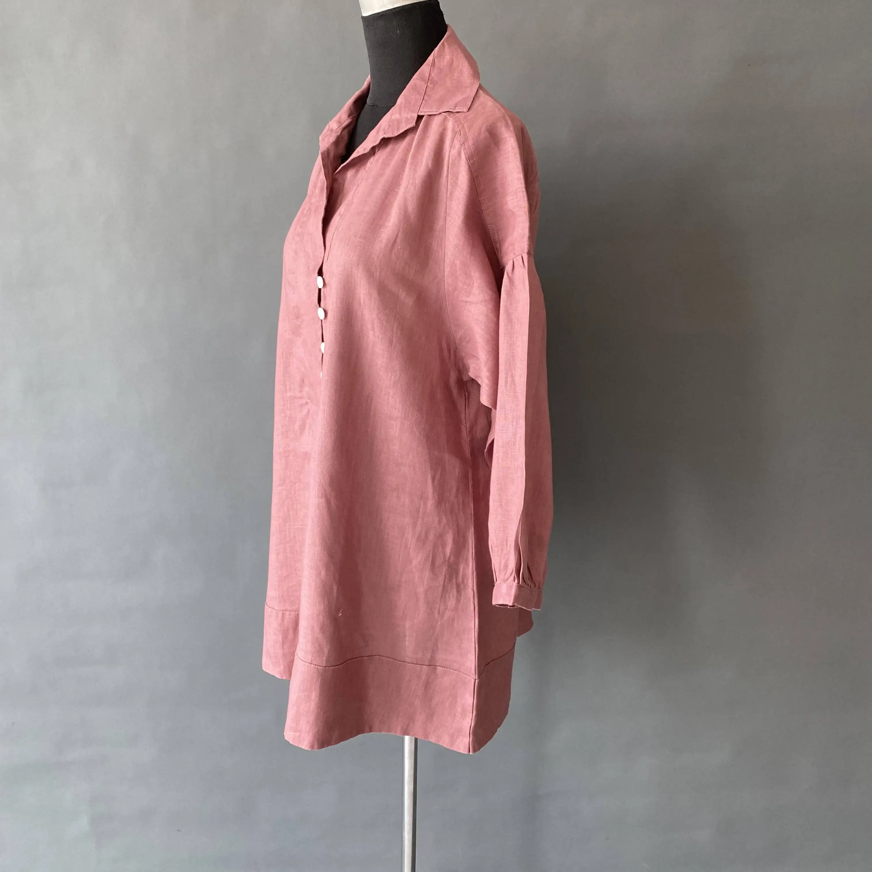 Pure Fashion Linen Dress Shirt Women tunic top ladies linen shirts blouse