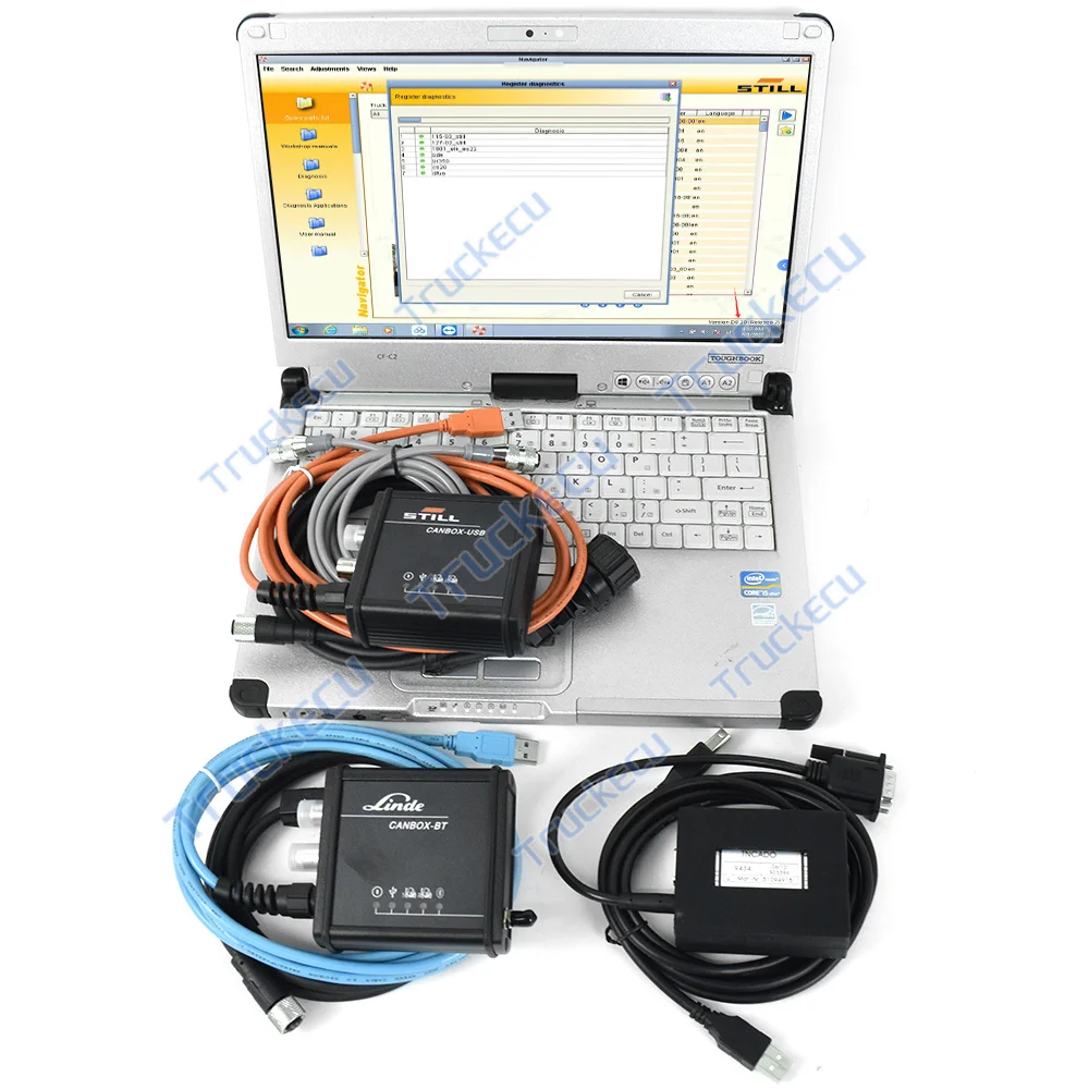 CF C2 Laptop Forklift Truck Diagnostic tool for LINDE BT pathfinder Jungheinrich Judit Incado Box original Still Canbox -steds