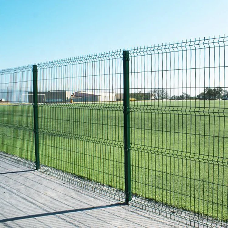 High quality hot galvanized Steel Metal PVC coated green 3d V bending Curved welded wire mesh fence