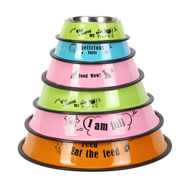 Custom Color Print Dog Product Pet Food Dog Bowl Feeders