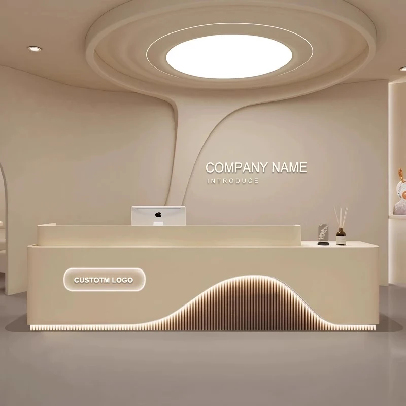 Изысканный стиль стойка регистрации MDF + краска для выпечки современный офисный дизайн салон спа регистратор стол