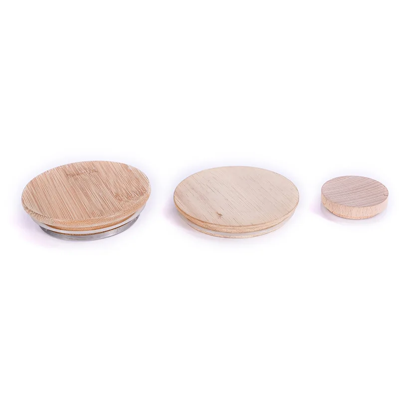 
Acacia wood cup lid scented candle bamboo cup lid storage jar glass bottle bamboo wood lid size can be customized 