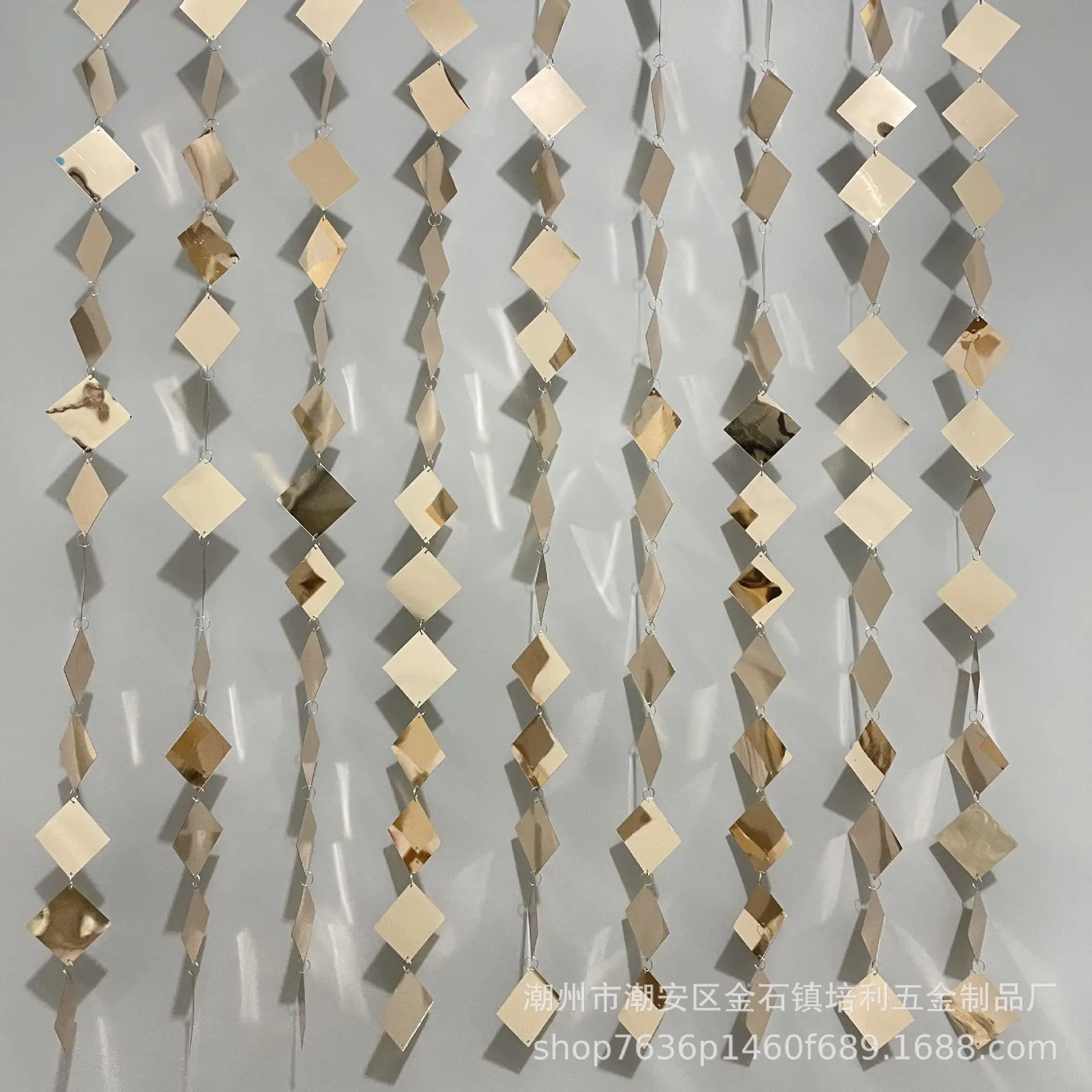 Palmy pearl curtain gold silver Champagne sequins string Christmas decorations stage props Wedding ceiling background decoration