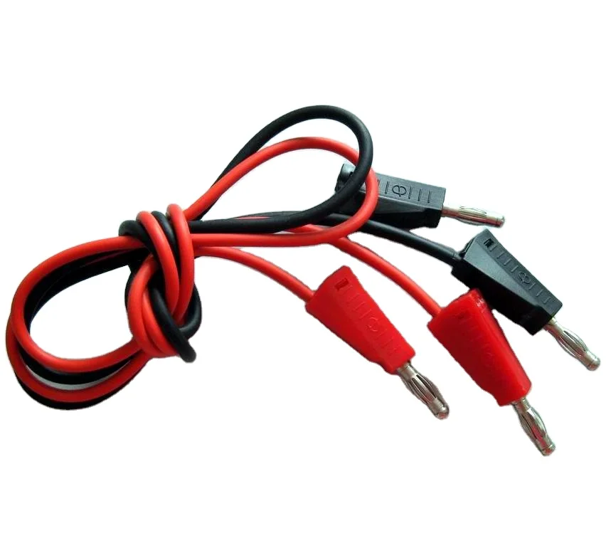 4mm safety shrouded stackable banana plug test leads