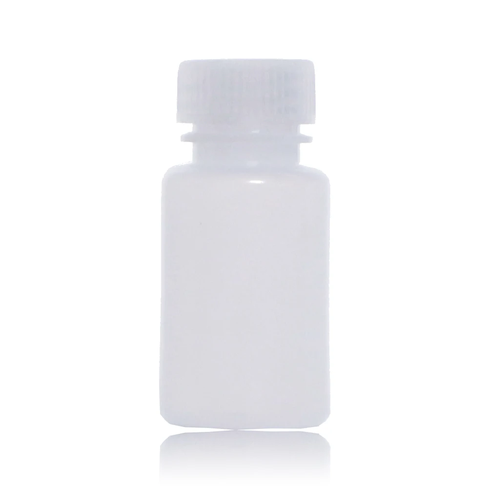 Флакон из полиэтилена высокой плотности с широким горлышком и реагентом объемом 60