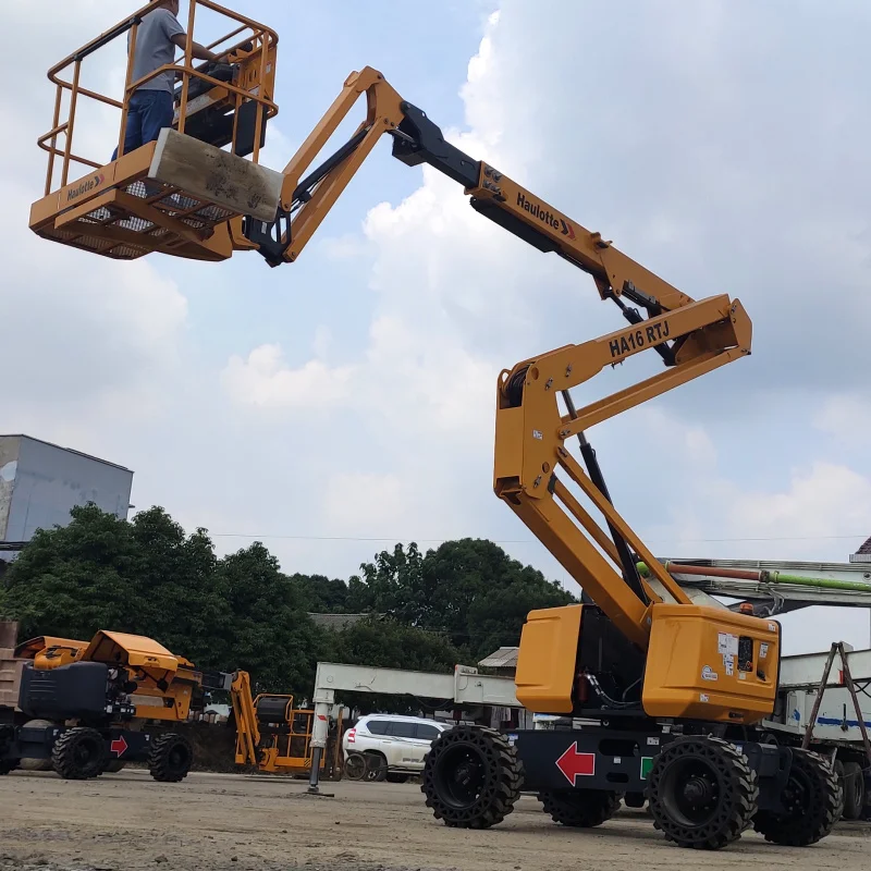 2021 year new design Haulotte Offical 16m Mobile Diesel Articulating Booms Lift Aerial adjustable boots work platform