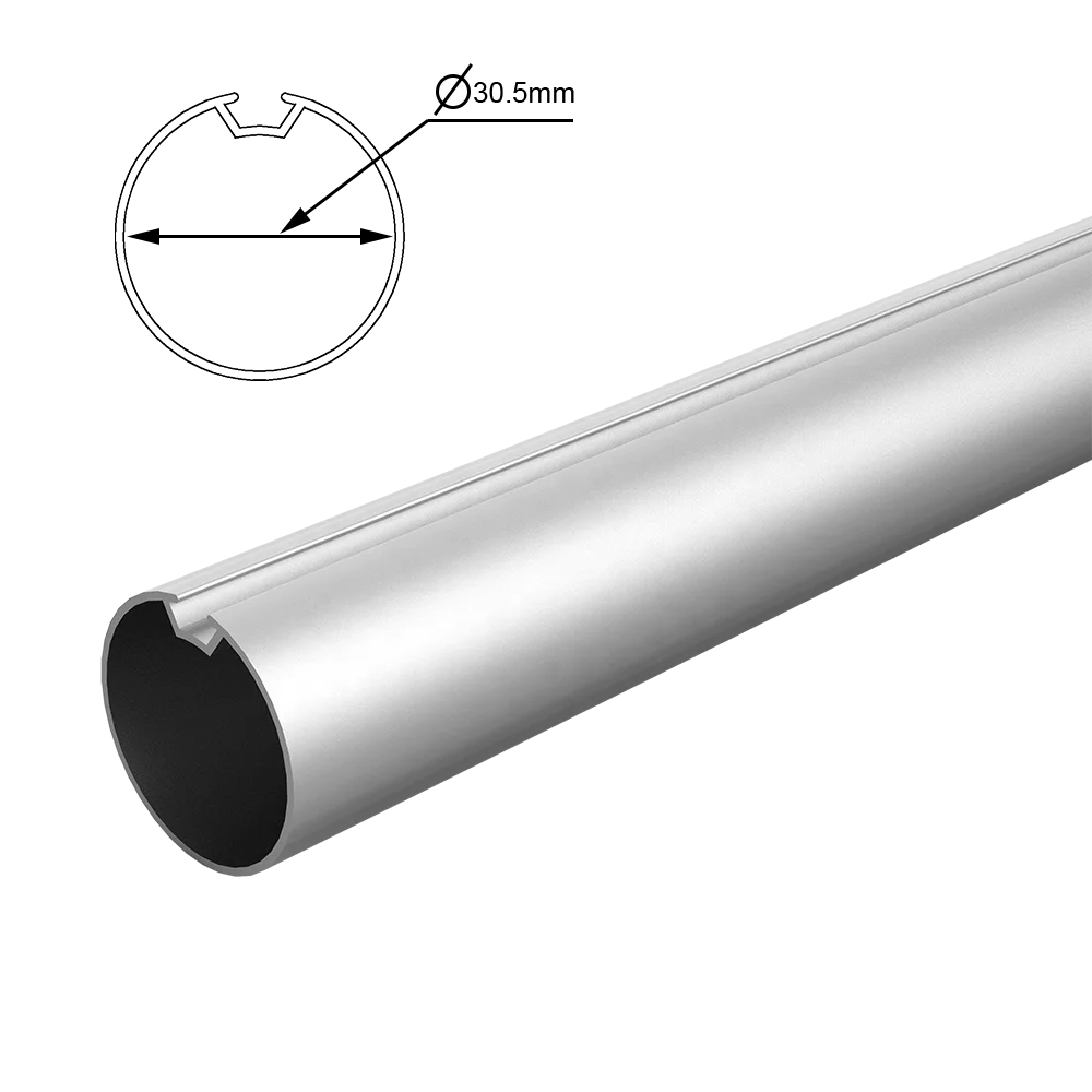 18 лет Alibaba поставщик 30 мм роликовых ставней, алюминиевая трубка RHT02-30.4-1-AF барабанное жалюзи компоненты голова трек