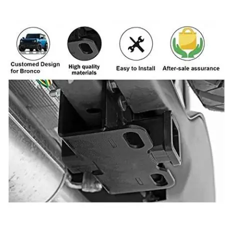 Black Powder Coated Finish Steel Off-road Trailer Hitch Receiver Kit Fits Ford Bronco