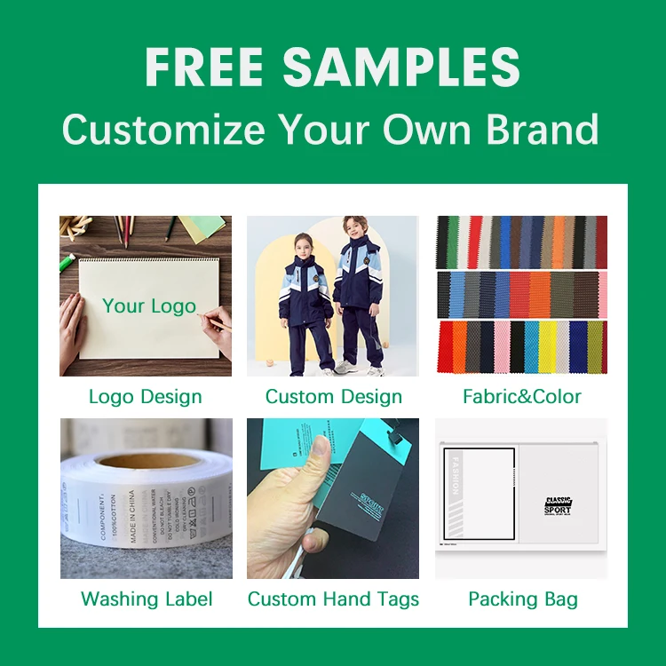 winter warm manufacture 3 pieces kids children OEM pants windbreaker waterproof jacket  blue school uniform suit for boys girls