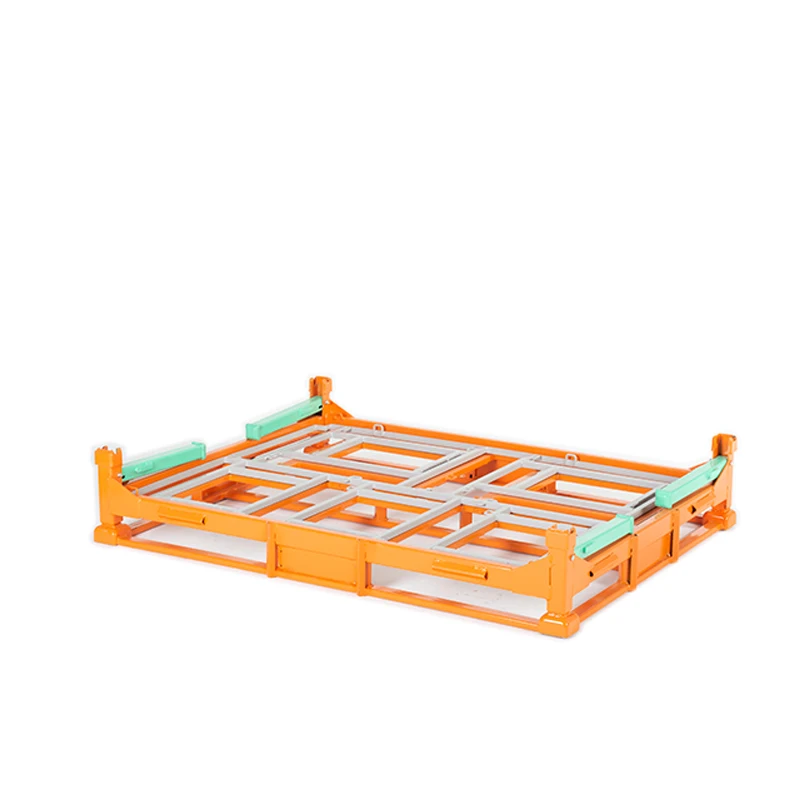 Heavy Duty Metal Stacking Rack Collapsible Stacking Storage Truck Tyre Tire Stack Racks Blue