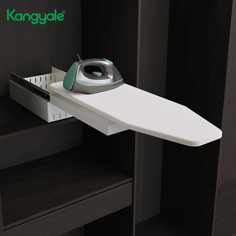 Home Furniture Built-in Foldable 180 degree Rotatable Ironing Board Pull Out Folding Ironing Board For Wardrobe