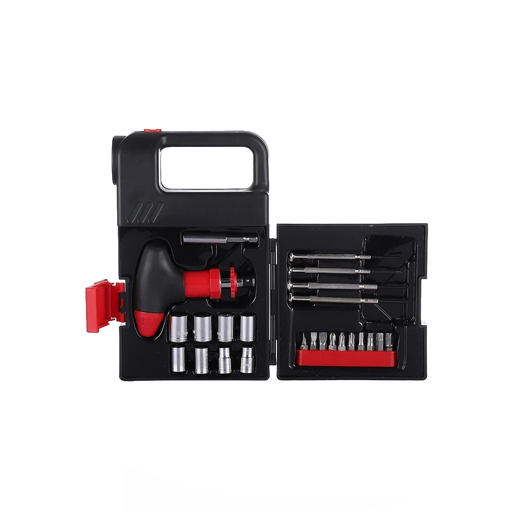 High Quality 24PCS Tool Set Box Car Repair Toolkit Combination with LED