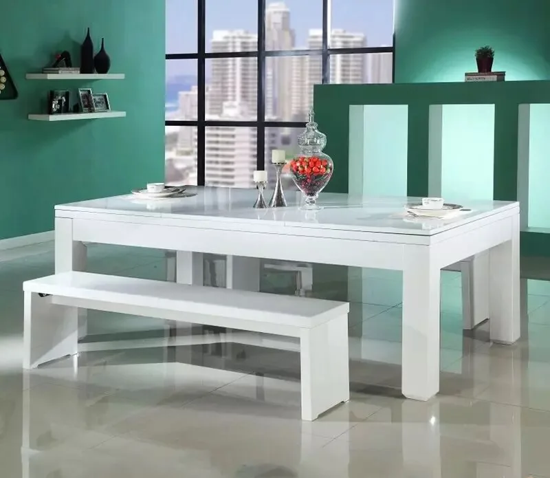 2024 Hot Selling Dining Billiard Games Table 8ft 9ft Pool Customized Pool Table With Dining Board for Family Entertainment