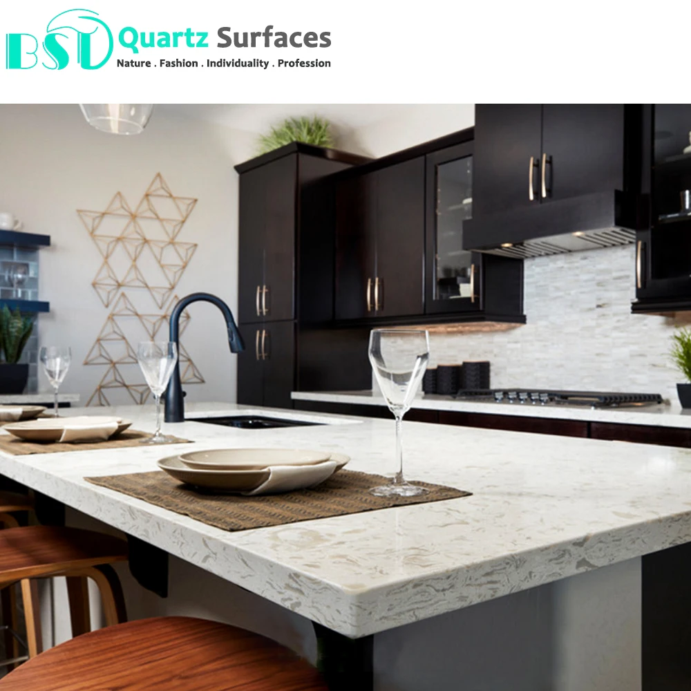 Quartz Countertop Wholesale Grey Vein White Calacatta Kitchen Worktop Benchtop Marble Granite Counter Top Quartz Stone