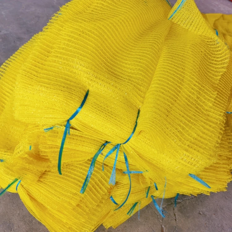 2024 China factory round woven vegetable mesh pouch onion potato and sweet potato packing mesh bag