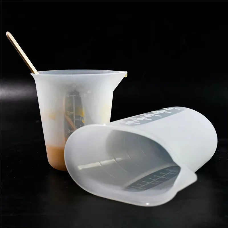 Y11002 Wholesale 500ml Silicone Measuring Cup DIY Making Tool With Scale Silicone Cup