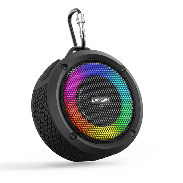 Mini Portable TWS Outdoor RGB Light 1200mAh IPX7 Waterproof Microphone Wireless Handsfree Bluetooth Speaker