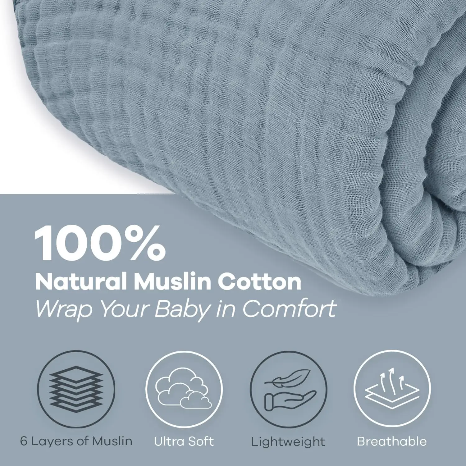 Cotton Throw Blanket 100% Muslin Soft Blanket for Couch Breathable Gauze Blanket All Season Soft double bed