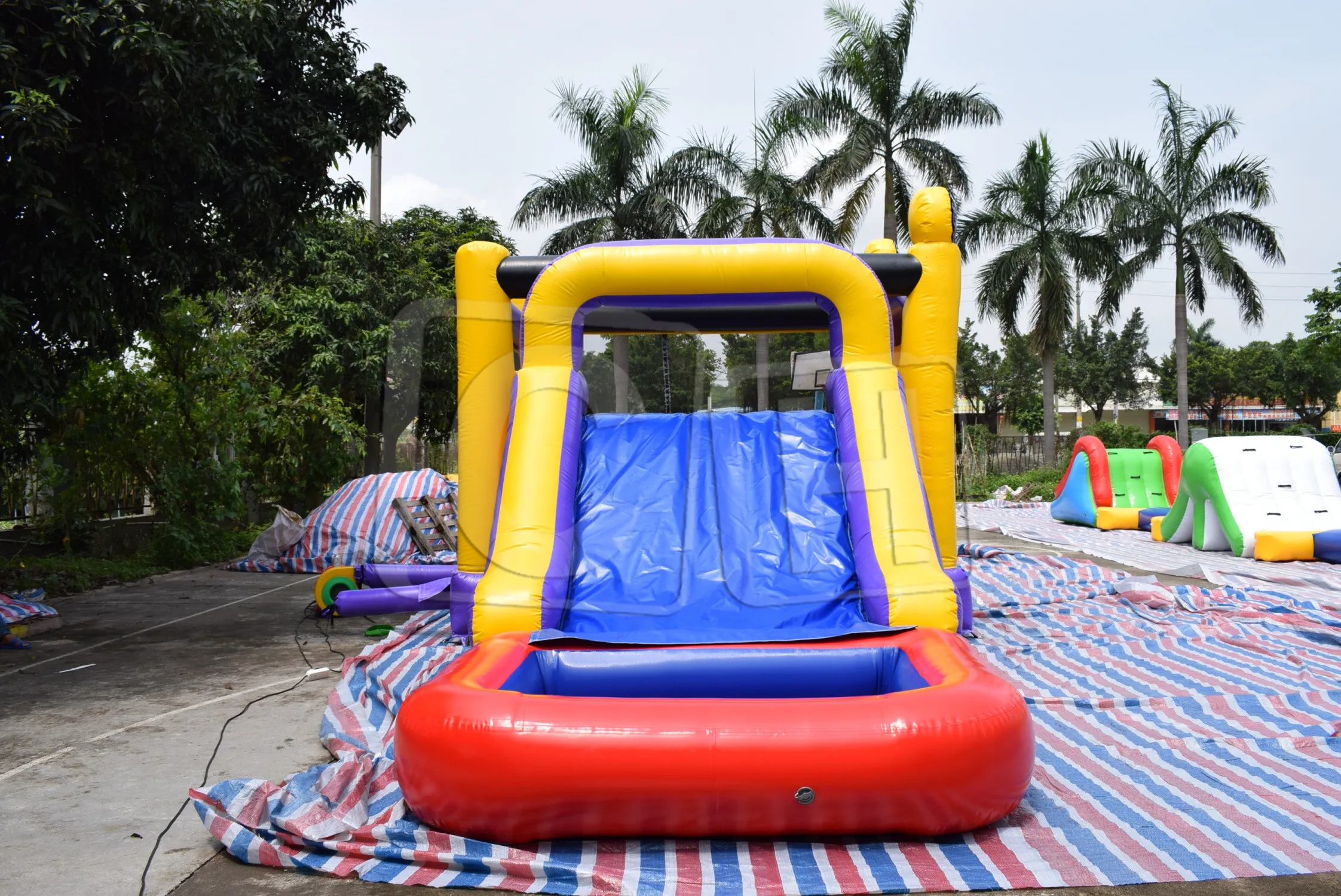 Combo Racer Slide Water Slide Water Park Play Equipment Inflatable Bounce House Water Slide