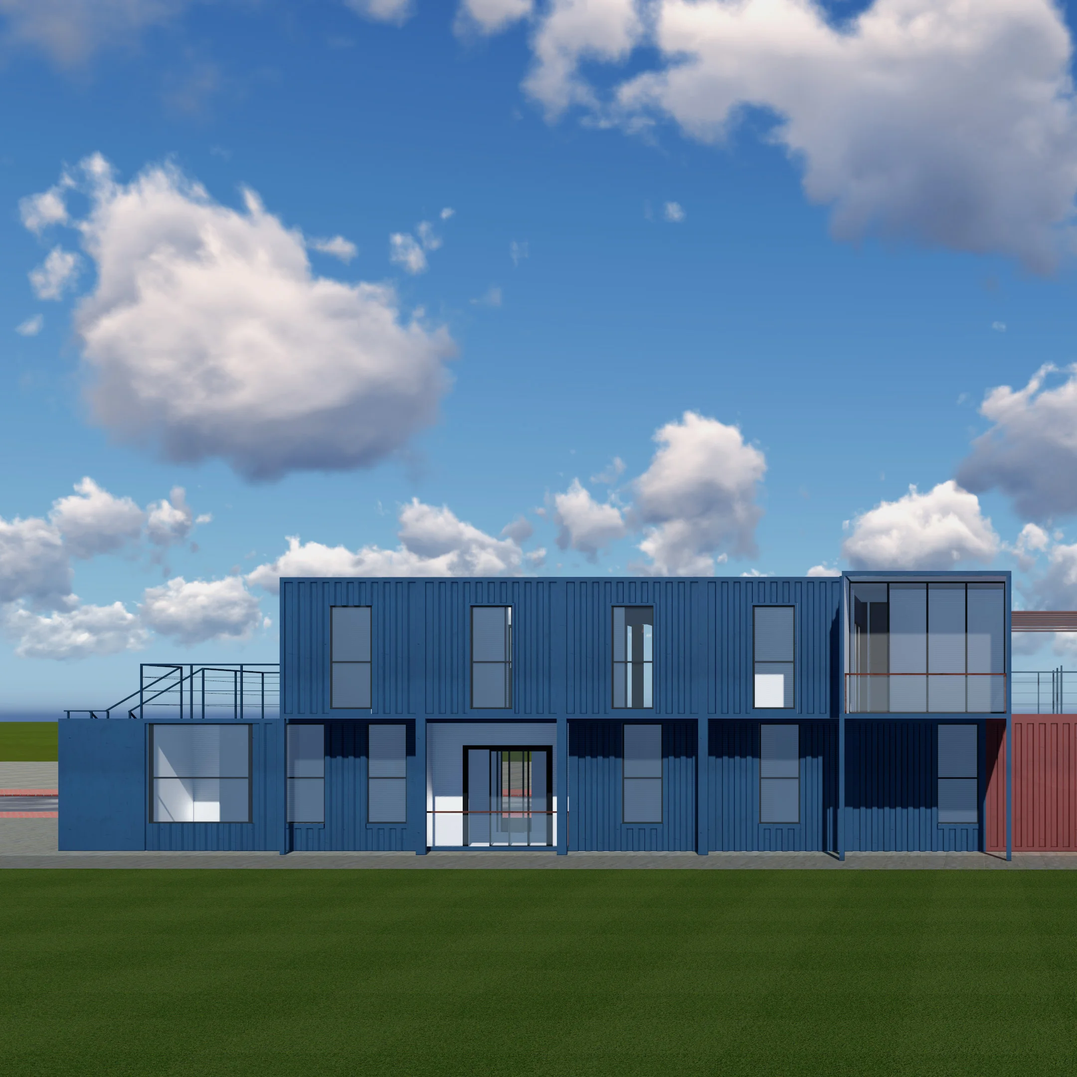 Guizu Full Furnished Container Office Building Prefab House Steel Structure container home modern Prefab House