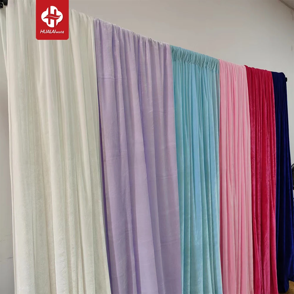 purple,black ,red and light blue  multi color velvet backdrop for photography wedding stages decoration for party