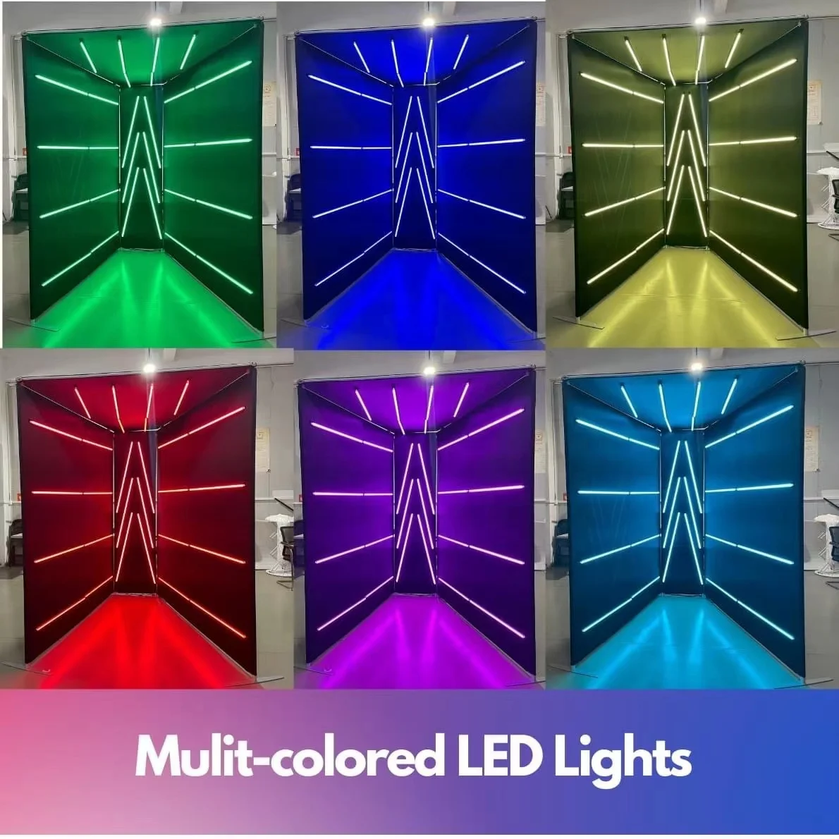 Light up your event with a multi-color LED tension fabric Vogue 360 Photo Booth enclosure for sale