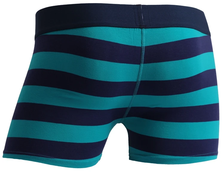 
Stripe pattern wholesale organic cotton seamless boxer brief mens underwear 