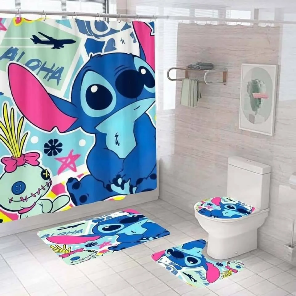 Full Color Printing Shower Curtain,Custom Kid Shower Curtain,Shower Curtain Set/