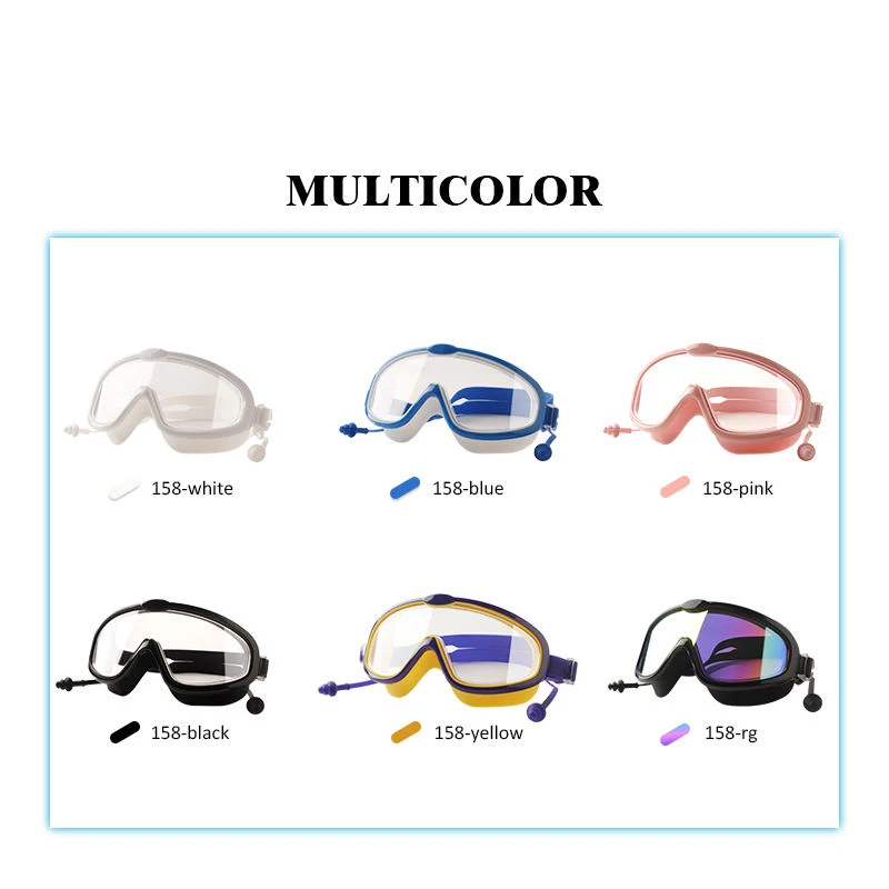 OEM Prescription Swimming Goggles Anti Fog Eye Protection Silicone Rubber Swim Goggles Kids Wide View Clear Swim Goggles