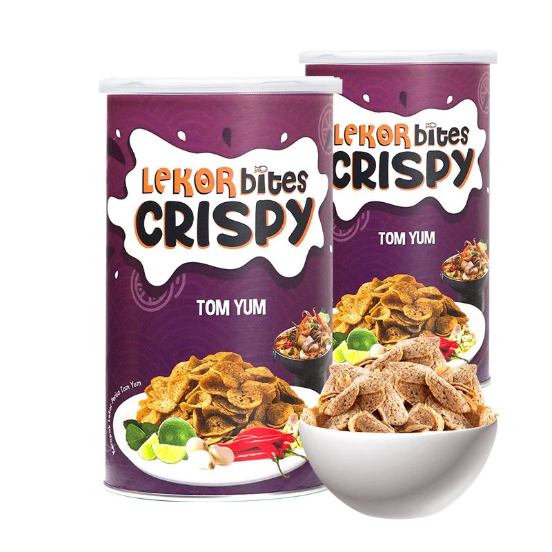 Premium Quality Malaysia 200gram Lekor Bites Crispy With Tom Yum Flavor Tasty Golden and Extra Crunchy