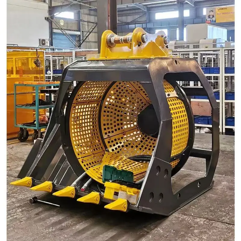 MONDE Excavator Attachments Screening Buckets Rotary Screen Bucket