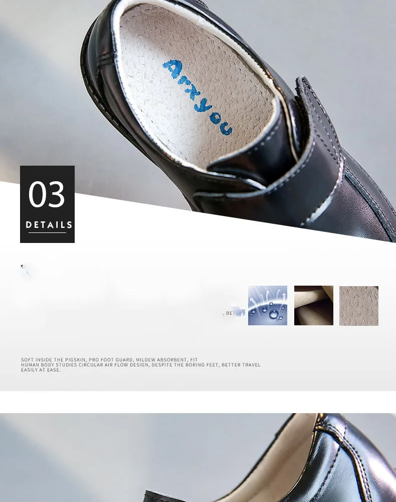 Performance leather shoes fashion student work clothes children school