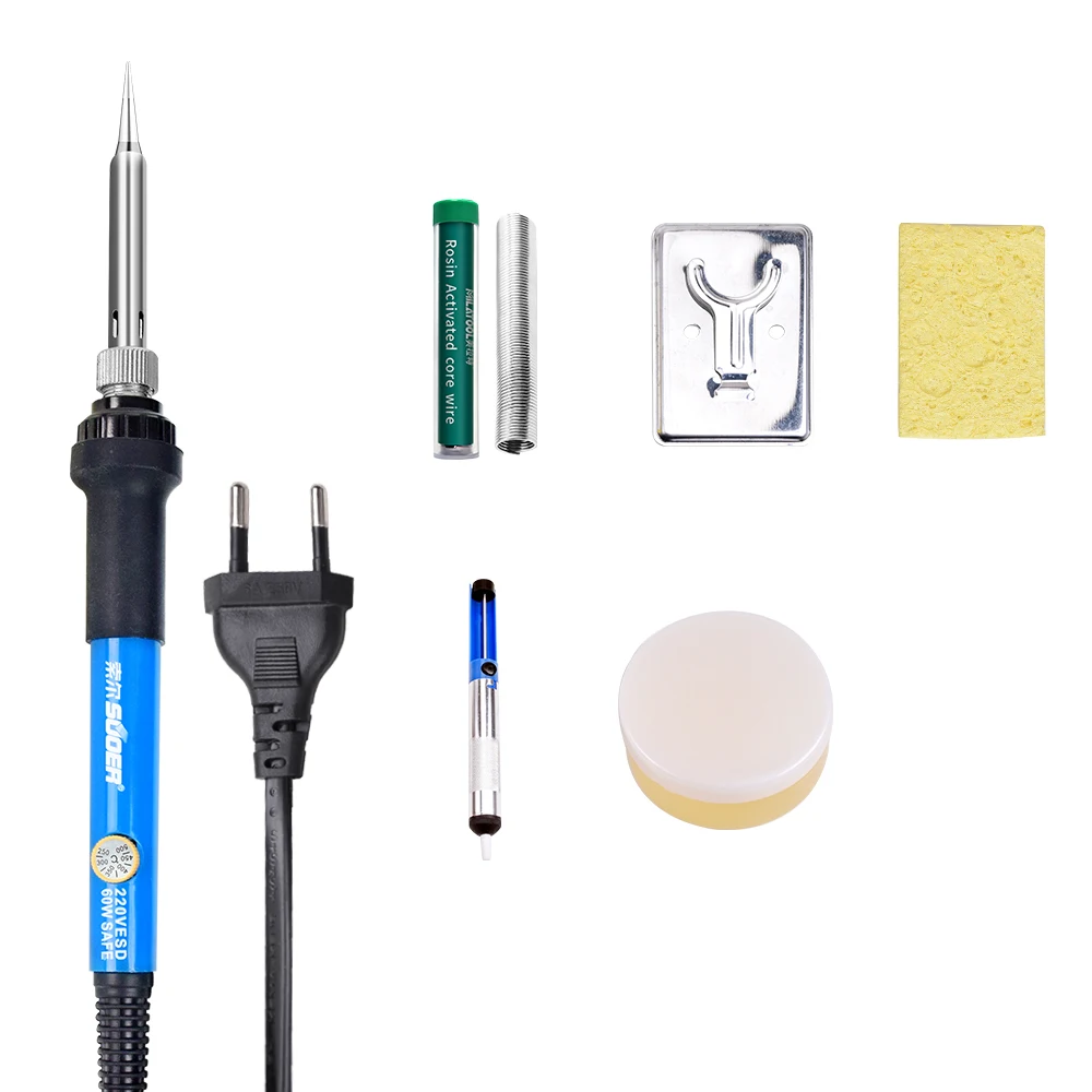 Professional electric soldering iron kit adjustable temperature soldering iron set 6-piece repair tool