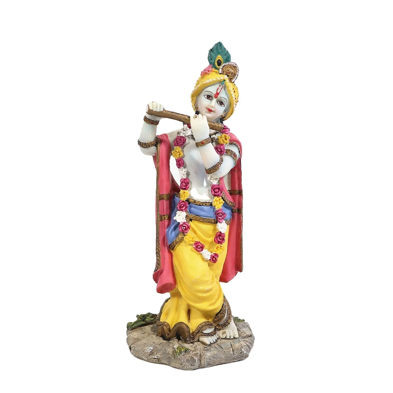 Religious Home Decor Items Hindu God Murti Baby Krishna Resin Buddha Statues Indian Mascot Figurines Model Craft for Home Decor