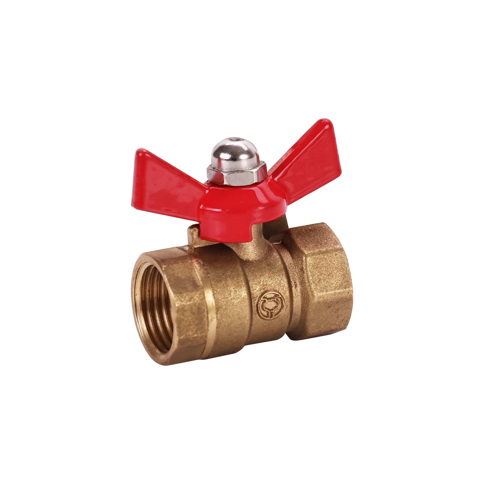 New Promotion Hot Style 1/2 Inch Brass Butterfly Handle Ball Valve Gas and Water Control Reliable Quality Durability