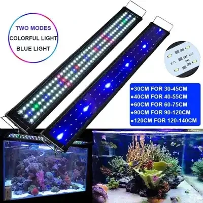 12W 5730 SMD Non Waterproof 48 LED Underwater Light Full Spectrum Aquarium Fish Fishbowl Lamp For 58-82cm Aquarium Tank