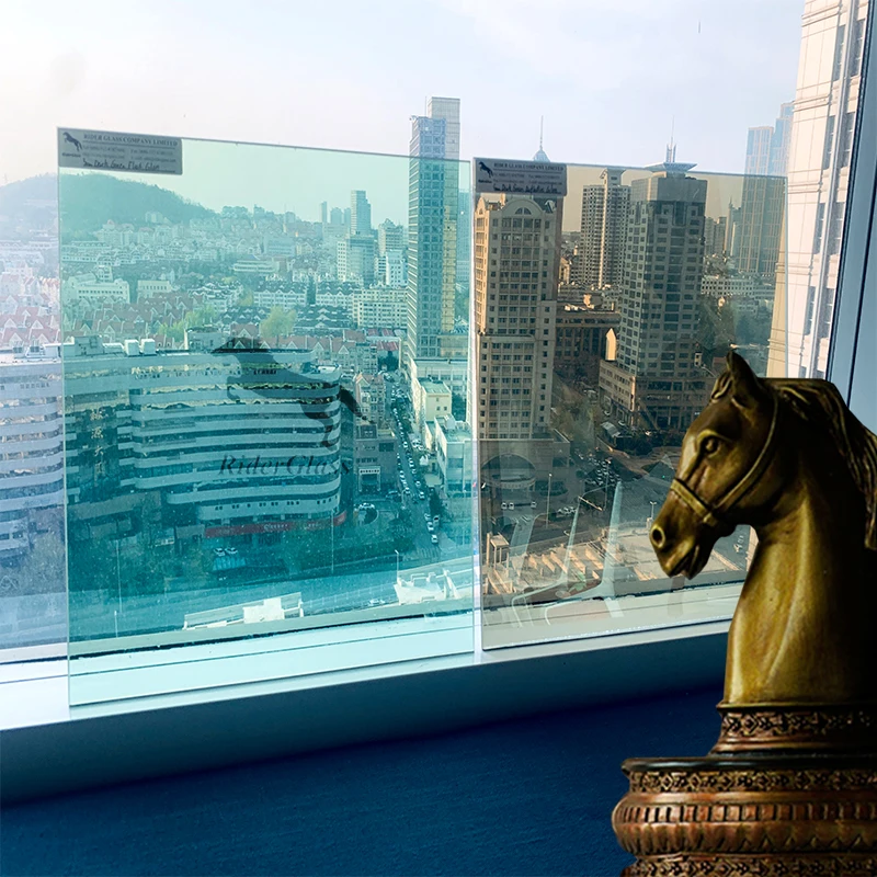 6mm Light Bronze Reflective Glass Price Blue Tinted Float Glass for Window